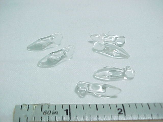 Glass Slippers (3 pr) #57019   Dollhouse Miniature  