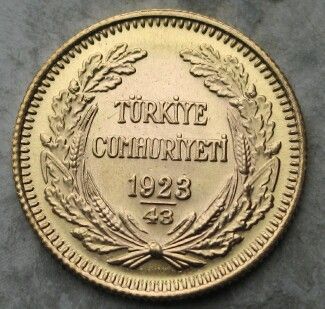 turkey circulated uncirculated uncirculated material gold vintage coin 