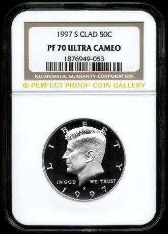 NGC PF70 UC 1997 S CLAD KENNEDY HALF PF 70  