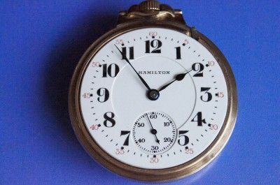 16 SIZE 21 JEWEL HAMILTON 992 AUTHENTIC RAILROAD POCKET WATCH SN 