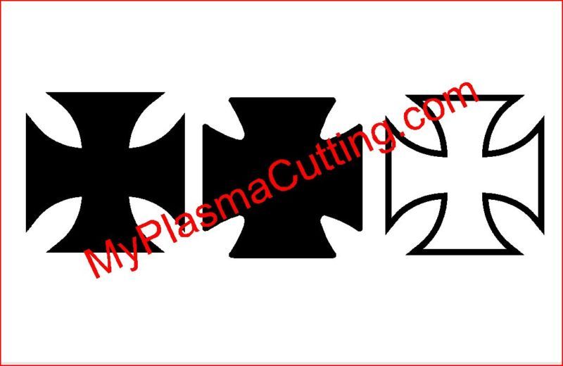 Maltese Cross CNC ready .dxf format clipt art. 3 types  