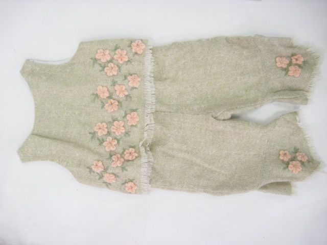 PC SET CHARABIA Tan Wool Mohair Tank Pants Set 12 mo  