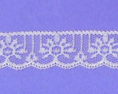 20 yards Flat Ivory Lace 1 1/8 Fabric Sewing Trim New Craft Supply 