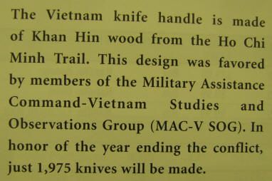 Browning Living History Knife Vietnam Commemorative NEW  