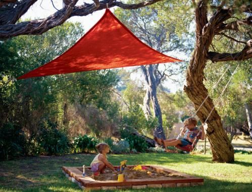 New Coolaroo 9 10 Triangle Shade Sail Canopy   Red  