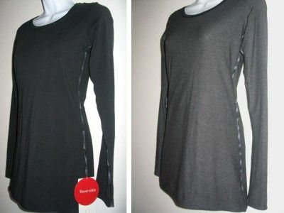 REVERSIBLE** NEW Lululemon CABIN LS Yoga Sport Gym TOP Women 4 /Black 