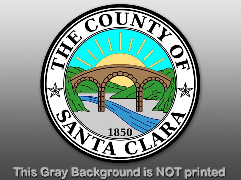 Round County of Santa Clara Seal Sticker   decal city  