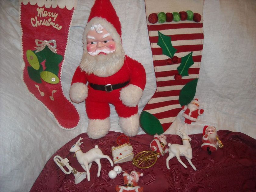 SALE LOT Vintage santa claus Christmas doll decoration toy 19 