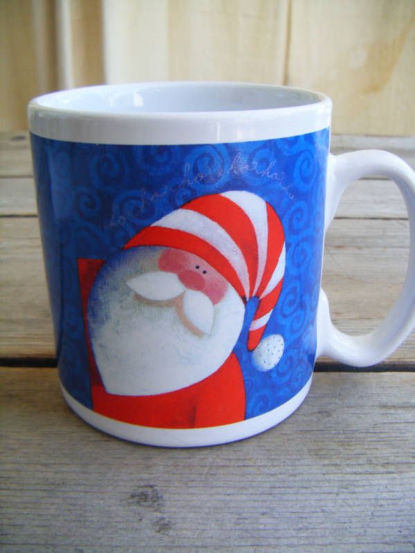 HoHoHo Lindy Bowman Co Santa Mug Broad St Studios 2001  