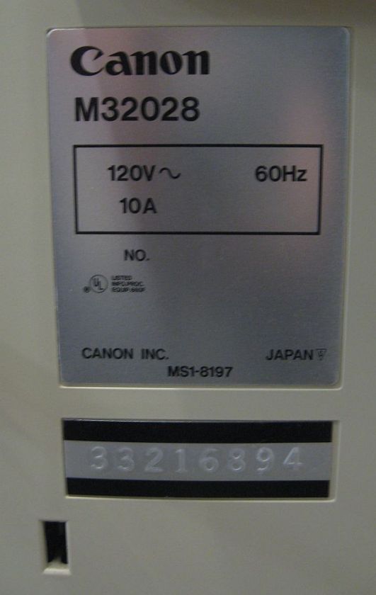 Canon PC Printer 80 Microfiche Microfilm Reader  