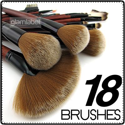 HIGH QUALITY 18 MAKEUP MAKE UP BRUSH SET POUCH BRU08 03  