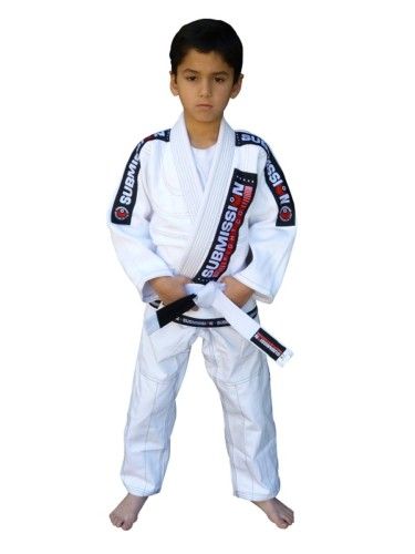 Submission Kids Childrens Bjj Jiu Jitsu Gi Kimono White  