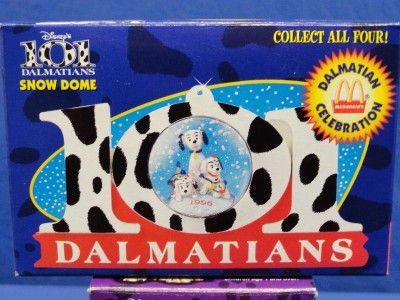 Set of 4 McDonalds 101 Dalmatian Snow Globes X66  