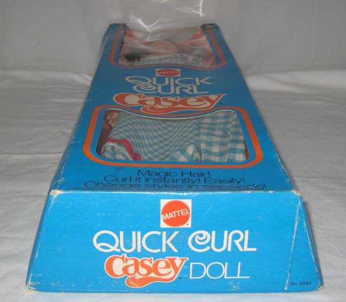 1970s MATTEL QUICK CURL CASEY BRUNETTE HAIR NRFB MIB 19 TALL  