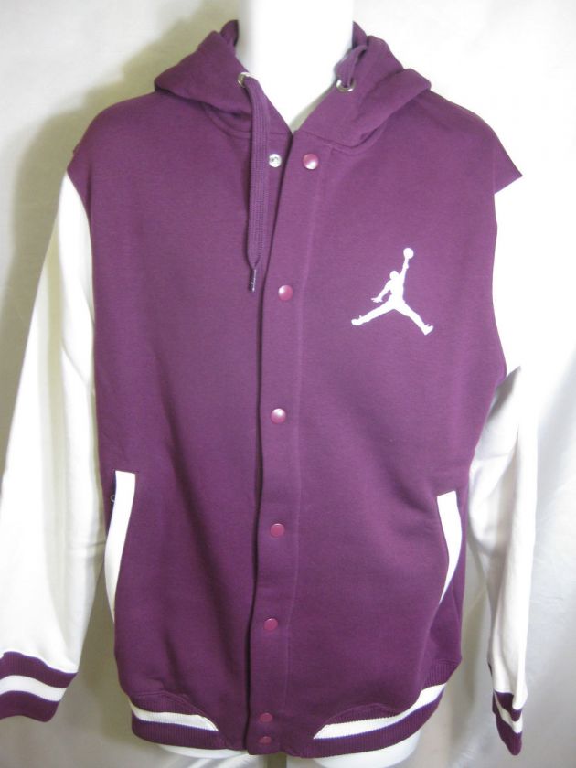 JORDAN MENS THE VARSITY SNAP CLOSE HOODY Mulberry  451582 590   