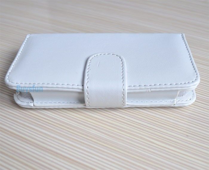   White Wallet Leather Flip Case Cover Skin for Apple iPhone 4S  