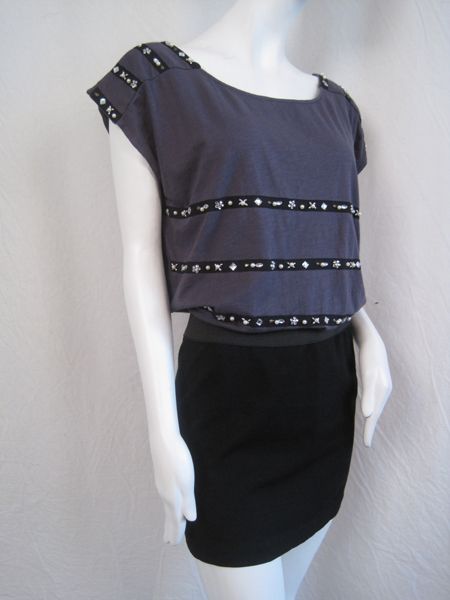 288 LaROK La ROK Dress Beaded Tunic L #0007H3  