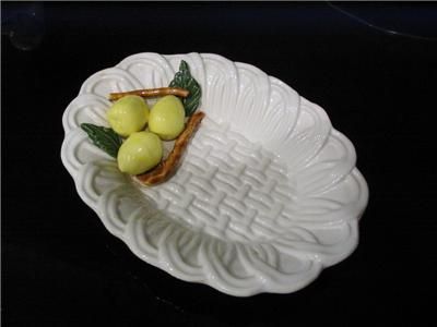 Jay Willfred Basket Weave Soap Dish with Kumquats  