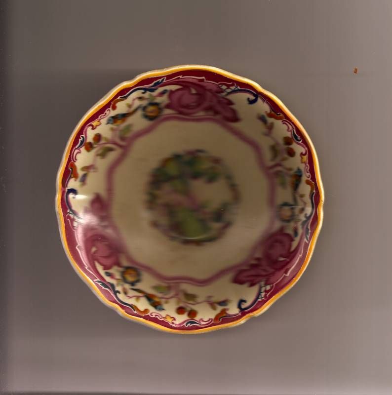 ROYAL VENTON WARE SAUCER REDS ORLANDO PATTERN 4.75 DIAM  