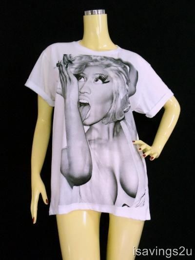 Sexy NICKI MINAJ T shirt, Hip Hop DIVA Rap, White S M L Choose Size 