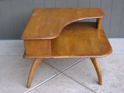 Vintage Heywood Wakefield Corner Stepstone Coffee End Table  