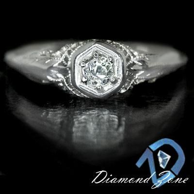 VINTAGE OLD MINE CUT G VS DIAMOND FILIGREE ESTATE RING  