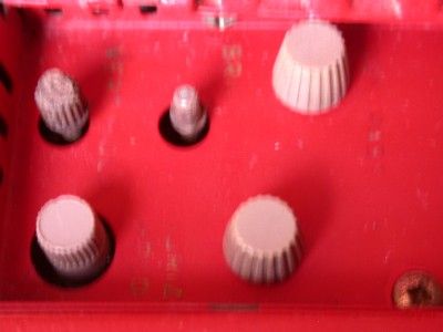   RETRO RED MINI VACUUM TUBE TV TELEVISION METAL CASE 8.5x12x6.5  