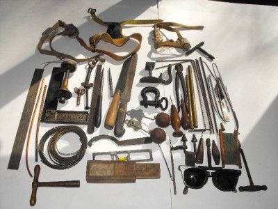 Vintage Antique Junk Lot Drawer Boss Huskers, Stanley square, old 