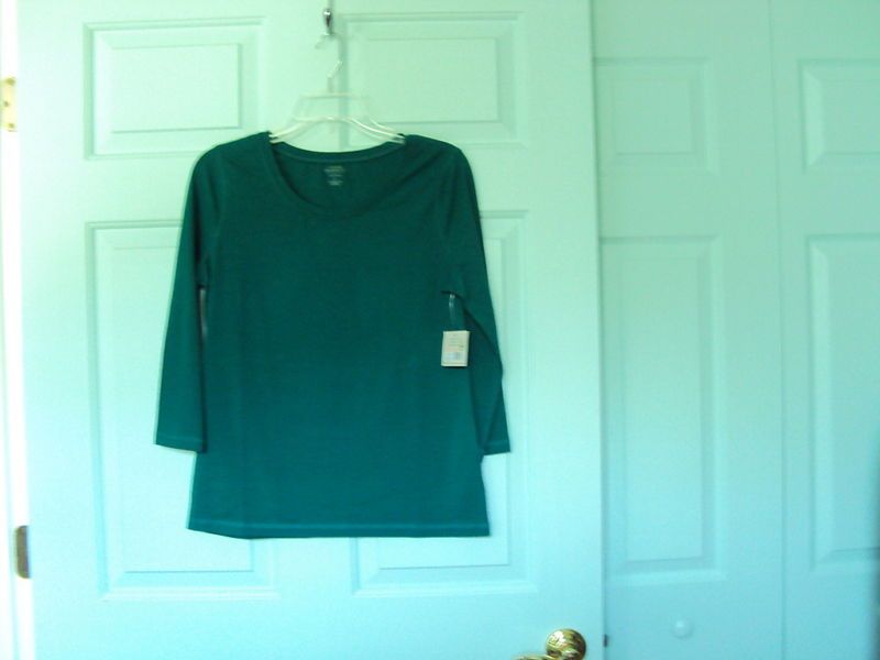 MADISON LIVE GREEN KNIT T SHIRT KELLY GREEN SIZE S ORGANIC COTTON 