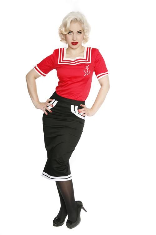 Collectif   Wendy Sailor Rockabilly Top  