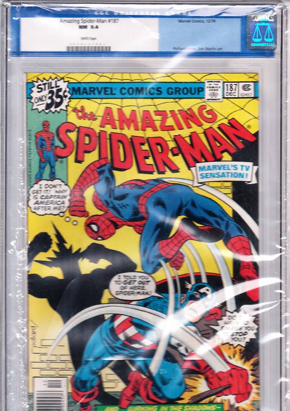 Amazing Spider Man 187 CGC 9.4 W pg Starlin art  