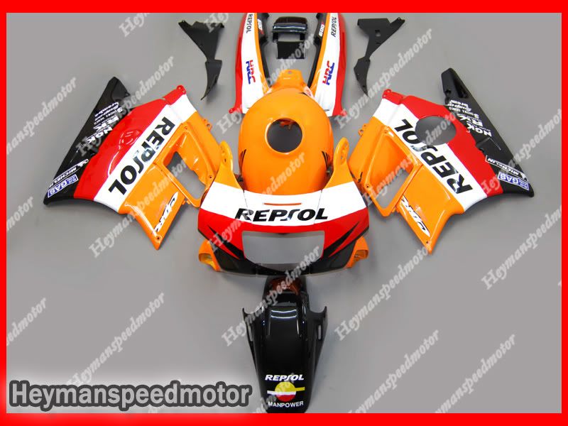 For Honda CBR600 CBR600F F2 91 94 ABS Fairing Respol Orange H2121