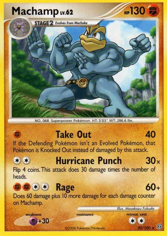 MACHAMP 20/100 POKEMON Card STORMFRONT Nonholo 30HP  