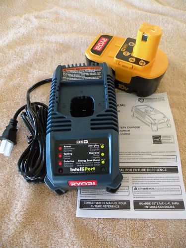 NEW RYOBI 18V BATTERY AND CHARGER 18 volt v  