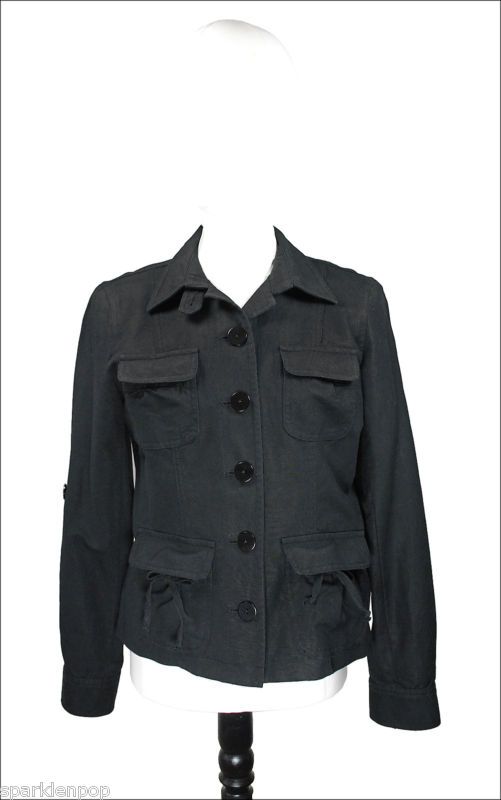 ELLIOTT LAUREN Linen Button Jacket  4  NWT Ret. $248  