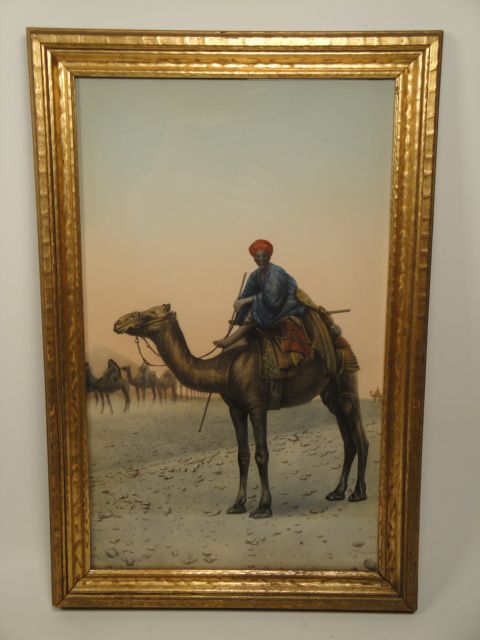 1905 Watercolor Egyptian On Camel Enrico Tarenghi  