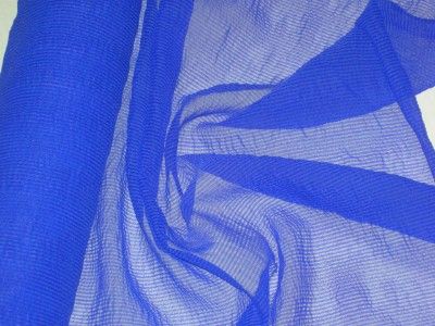 BLUE SHEER FABRIC/SHEER TEXTURED FABRIC COBALT 47x BTY  