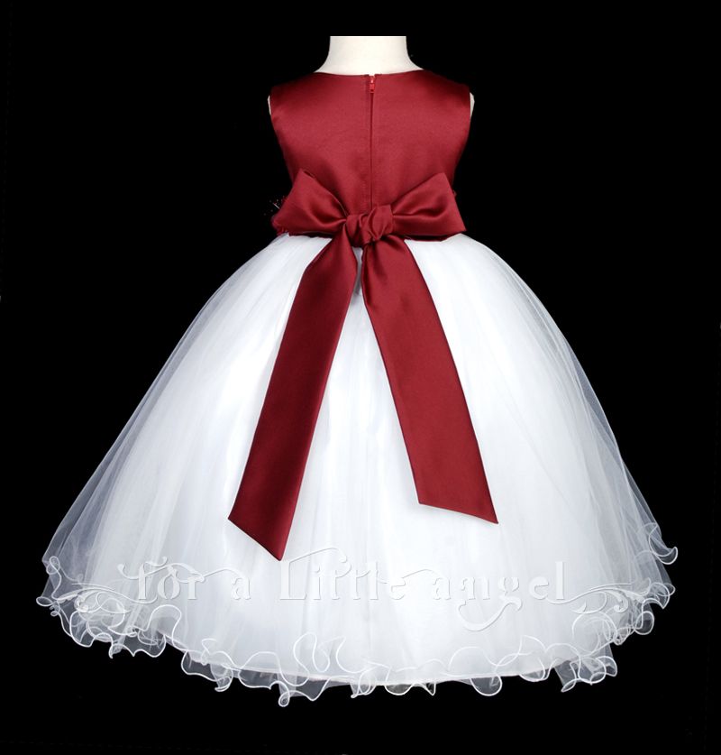 Flower Girl Dress Roses Communion Pageant 601 s 2 4 6 8  