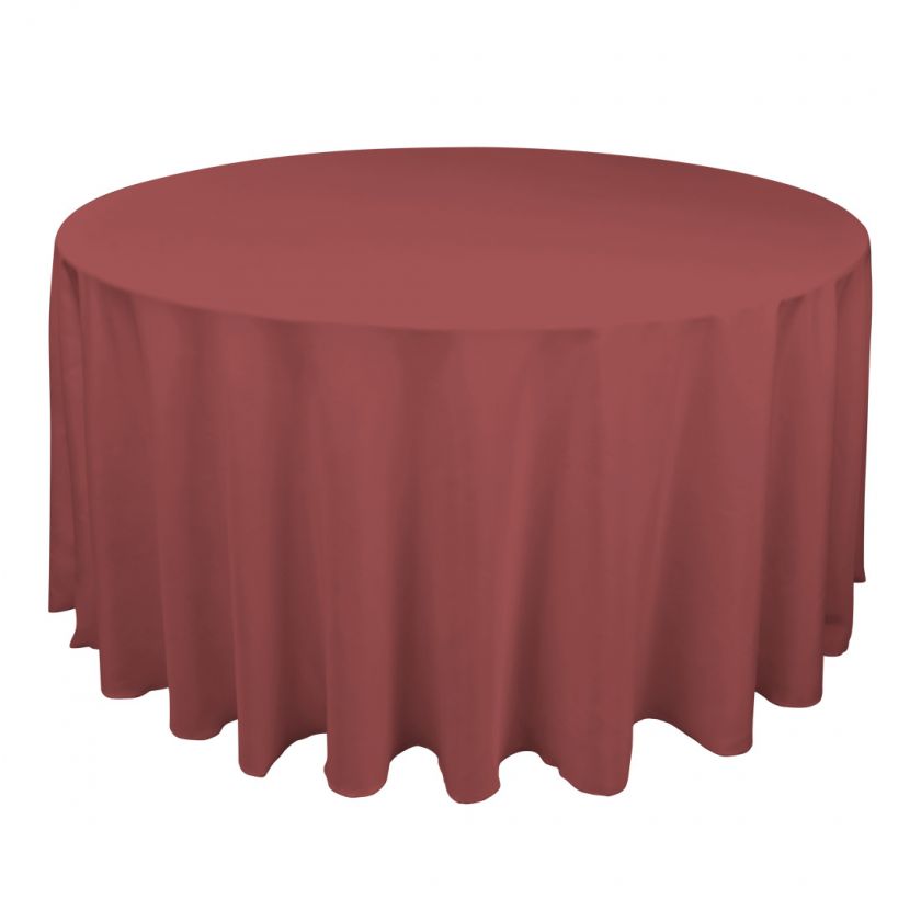 120 in. Round Polyester Tablecloth  