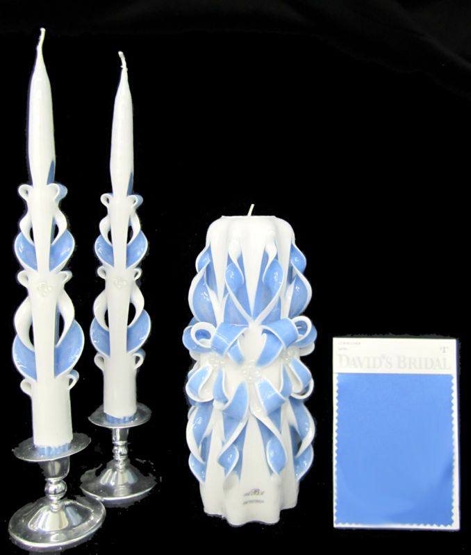 Hand Carved Wedding Unity Candles Set   100% CUSTOM  