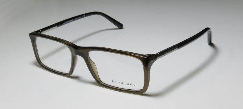 NEW BURBERRY 2092 54 17 140 KHAKI/GUNMETAL FULL RIM EYEGLASS/GLASSES 