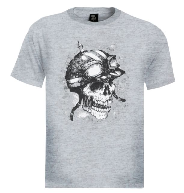 Army Skull T Shirt helmet funny crazy skeleton choppers  