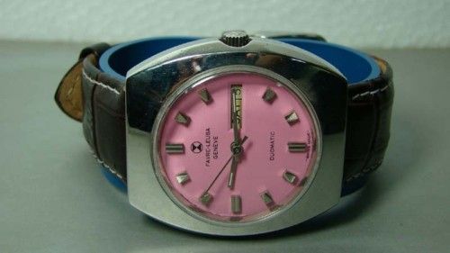 SUPERB VINTAGE FAVRE LEUBA DUOMATIC AUTO DAY DATE MENS WATCH OLD USED 