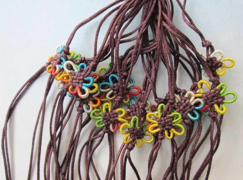 20Pcs Handcrafted Silk Cord Chinese Knot For Pendant  