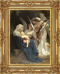 FRAMED BOUGUEREAU Song of the Angels Repro CANVAS ART  