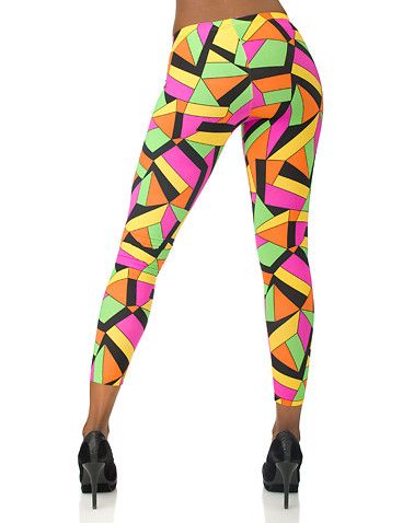 ESSENTIALS GEOMETRIC PRINT LEGGINGS  