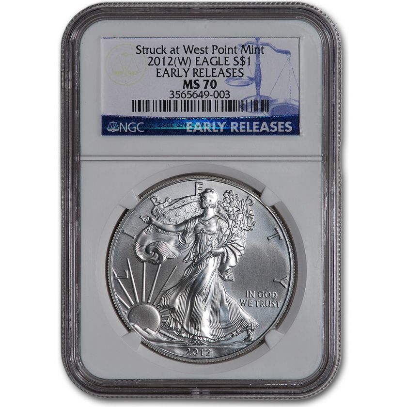 2012 (W) American Silver Eagle   NGC MS70   Early Releases  