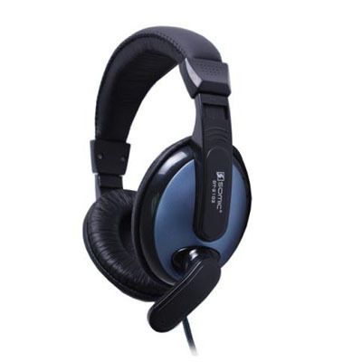 blue headphone headset Earphone Mic PC computer  