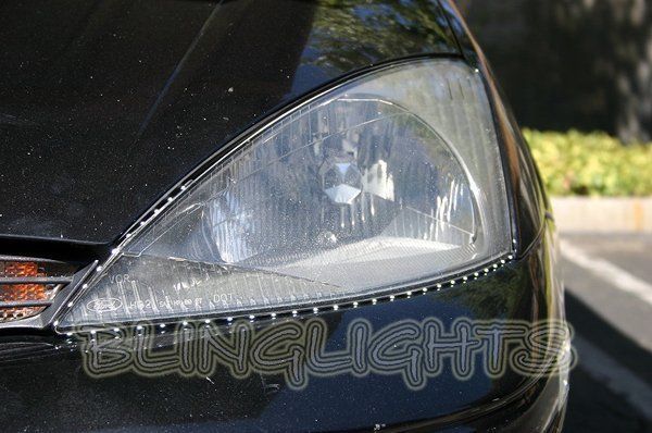 Ford Focus S SE SEL Audi Style Strip Lights Headlamps Head lights LED 