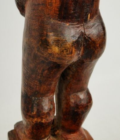 Antique Baule African Carved Wood Wooden Standing Ancestral Figure 